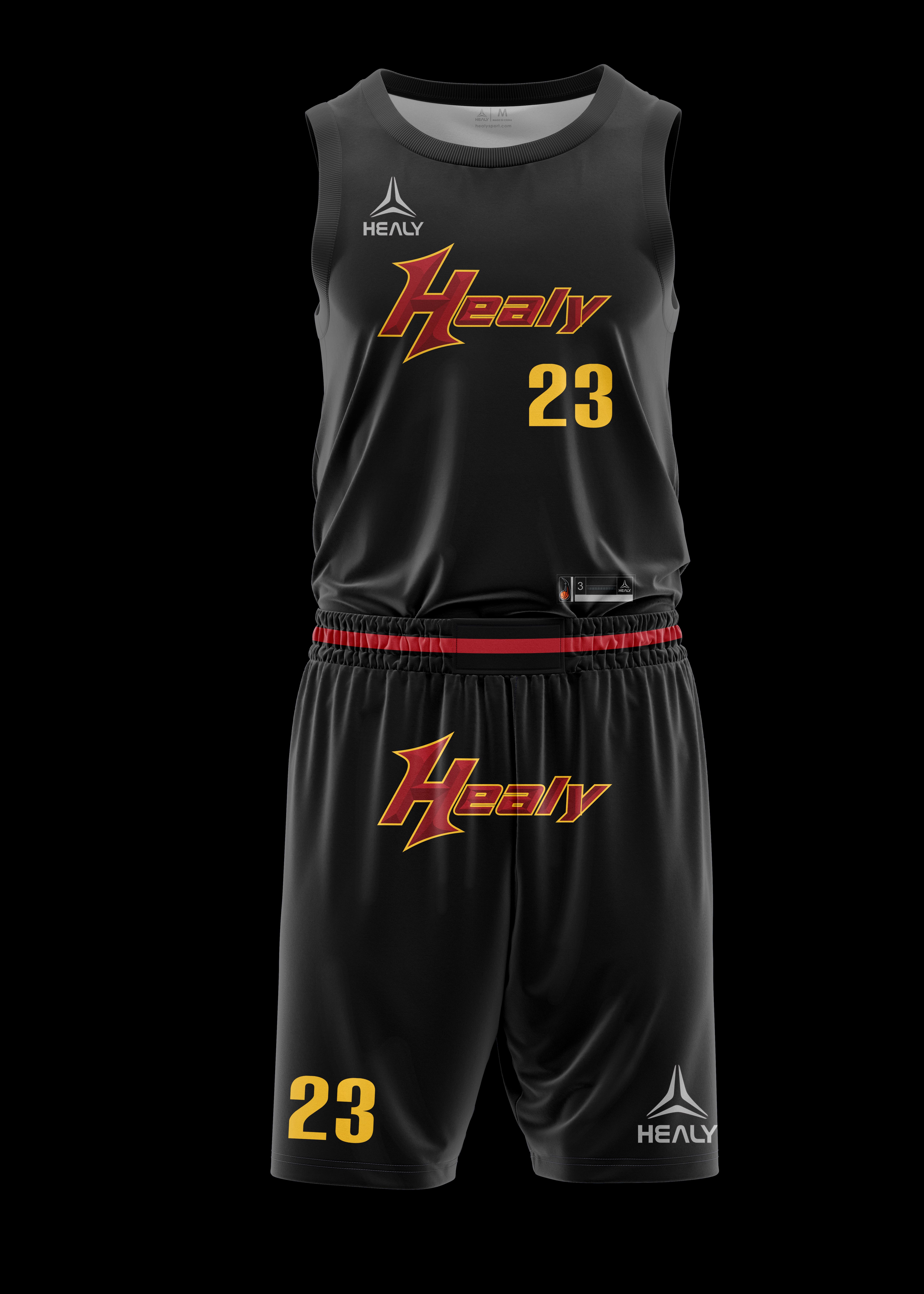 Vysokovýkonnostní černě-červený velkoobchodní basketbalový set