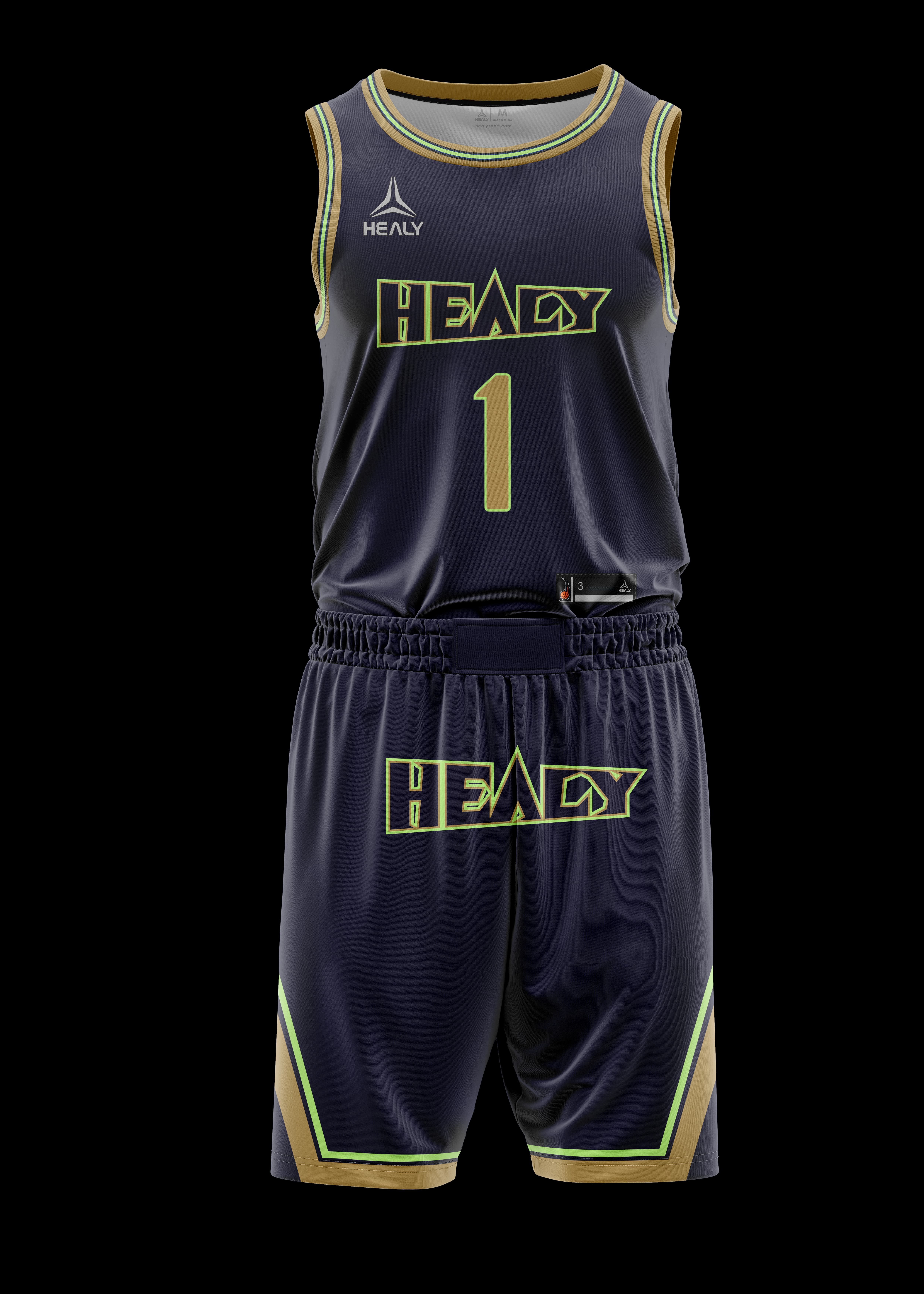 HEALY vysoce kvalitní basketbalový oděv z polyesteru s rychlým usušením, lehký a pohodlný sportovní kit pro muže pro týmové použití