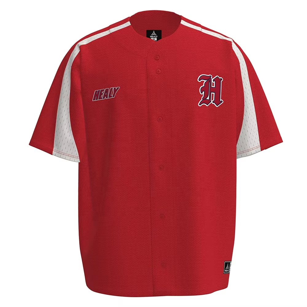 Individuální baseballový dres značky HEALY, 100% polyesterová látka, odvádějící pot, dýchavý, rychle sušící sportovní oblečení s krátkými rukávy
