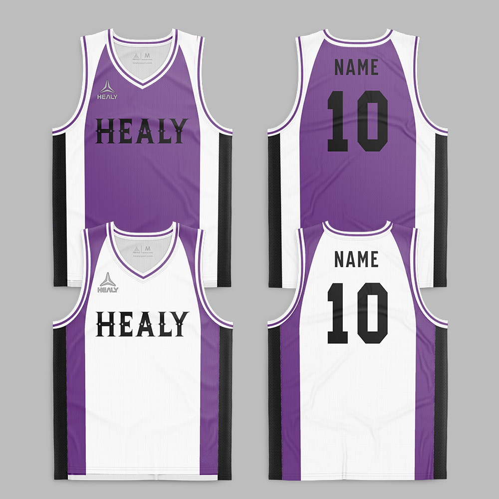 Healy Classic Purpurové košile pro basketbal s V-výstřihem