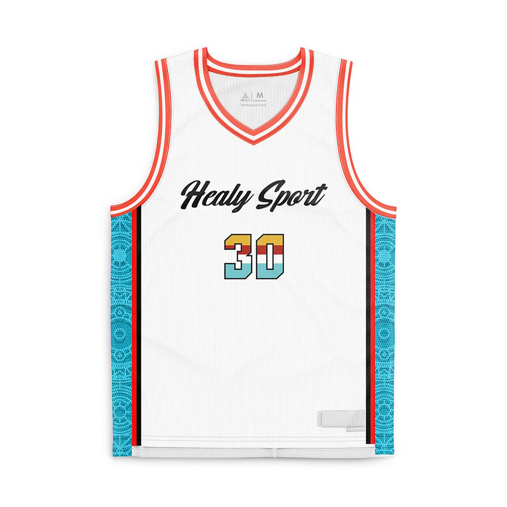 Custom Printed Basketball Jersey Sublimation Mesh Vest Retro Striped Collar Team Basketball Uniform with Number Name
