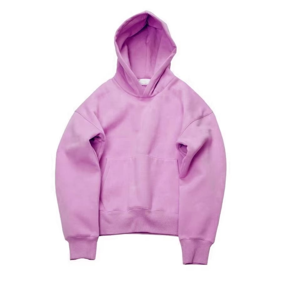 Vysokokvalitní převelký svetr s kapuci se sníženými rameny pro muže, těžký, růžový streetwearový kus s pevnějším pletením na spodní hraně