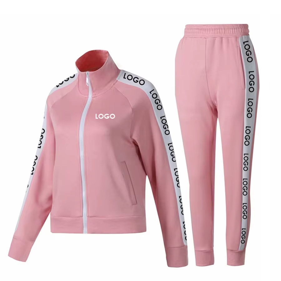 Stylový oblek pro běhání pro ženy, dvoudílný sportovní oblek od výrobce, růžové sportovní obleky, ženská oděvní řada