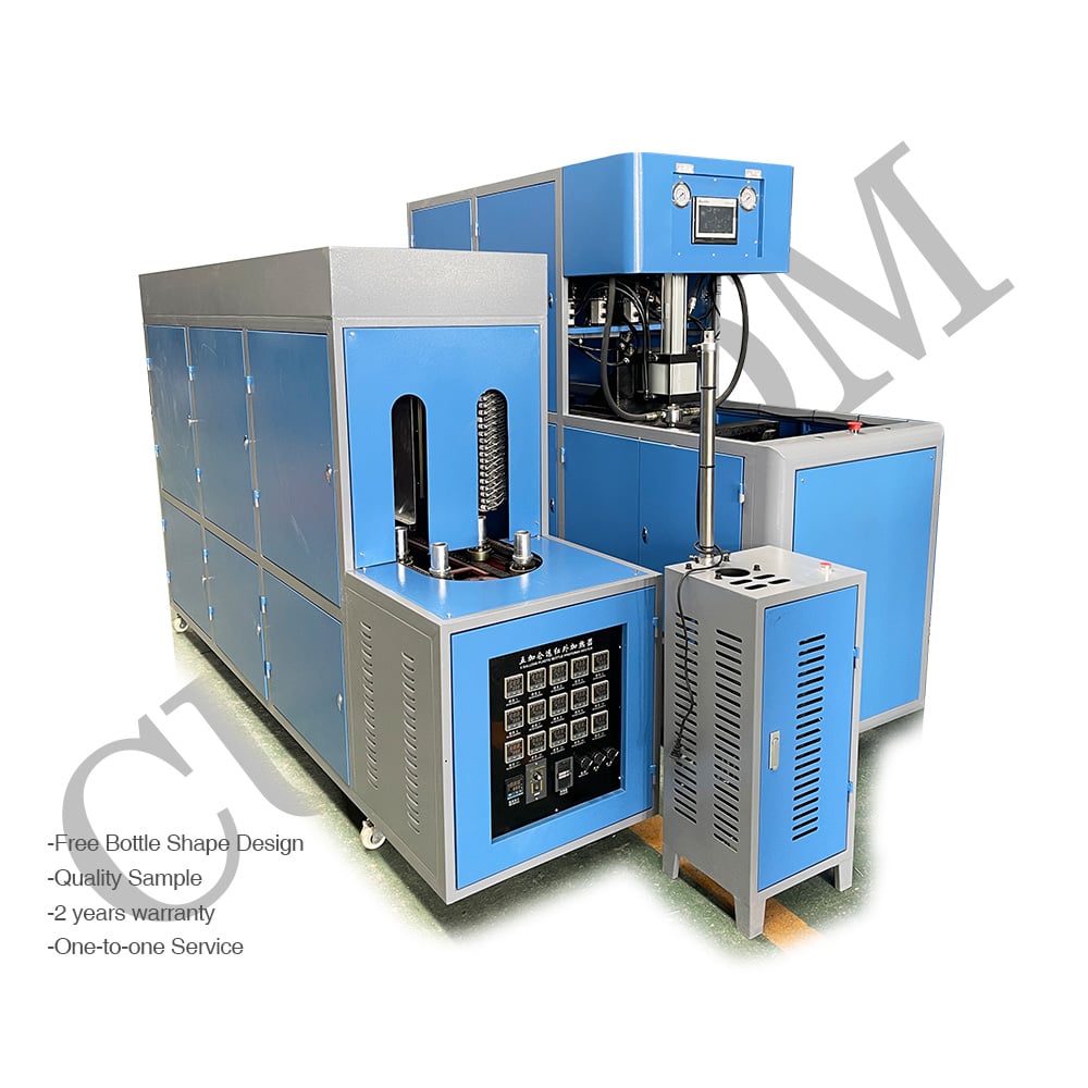 Enjoy significant savings on production costs with the 5-gallon blow molding machine.