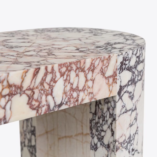 Marble console table for upscale hallway living room and boutique hotel lobby