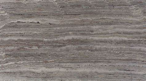 Natural Silver Grey Travertine Slab with dark grey grain expression