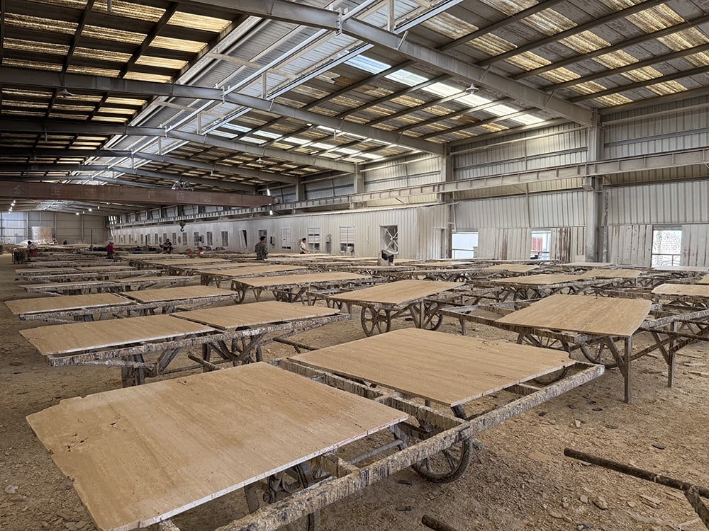 Beige Travertine marble factory and natural stone slab supply