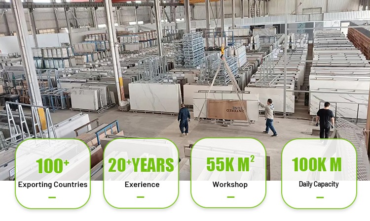 Xiamen Perfect Stone company profile for Taj Mahal sintered stone slab supply