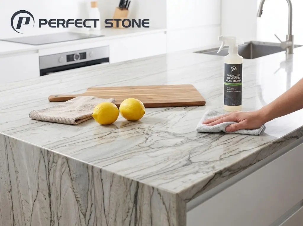 perfect stone kitchen benchtop quartzite acid test.webp