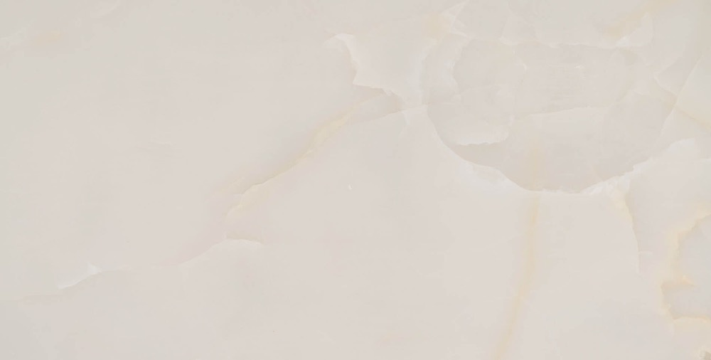 Snow White Onyx Marble Slab with translucent icy white background