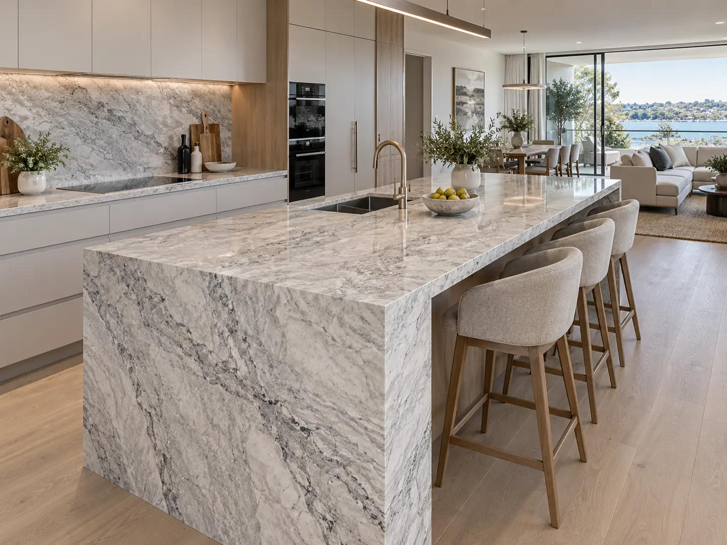 super white dolomite vs quartzite australian kitchen.webp
