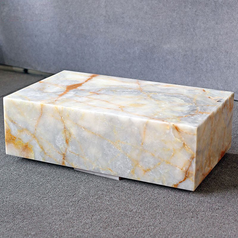 Marble stone coffee table for premium hospitality and showroom interiors