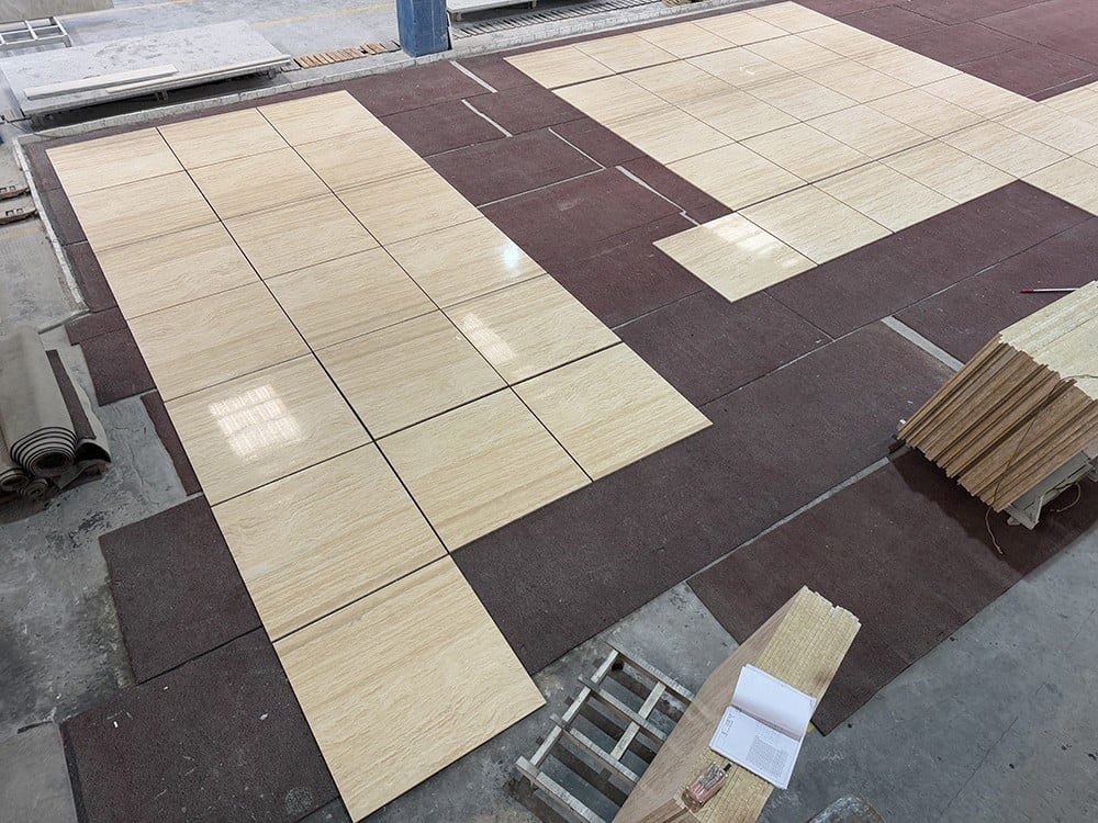 Turkish Beige Travertine marble project for luxury flooring and wall cladding