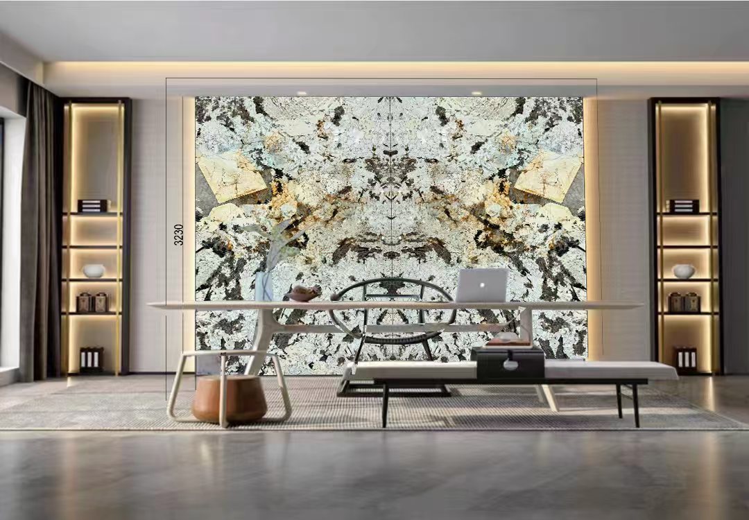 Backlit Patagonia Stone Slab for luxury wall and countertop application