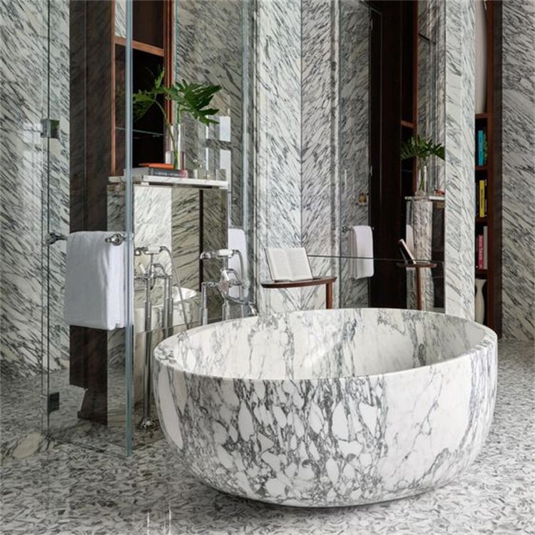 Luxury stone bathtub for private spa and residential bathroom