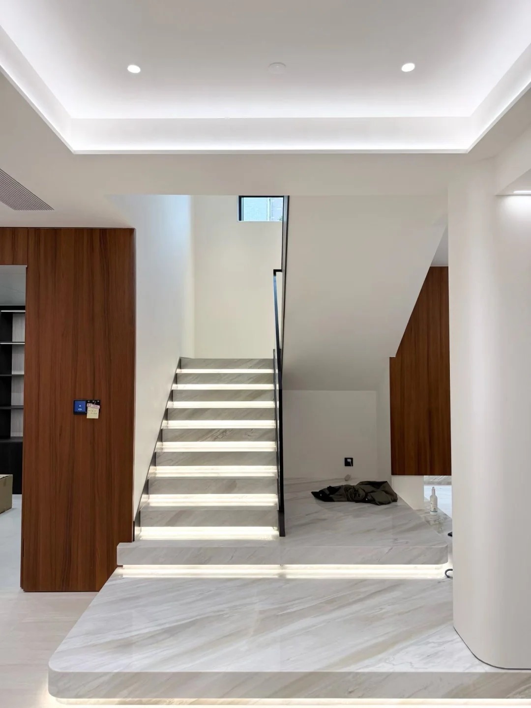 Ajax White Marble bright white marble flooring with soft grey veining for luxury interiors