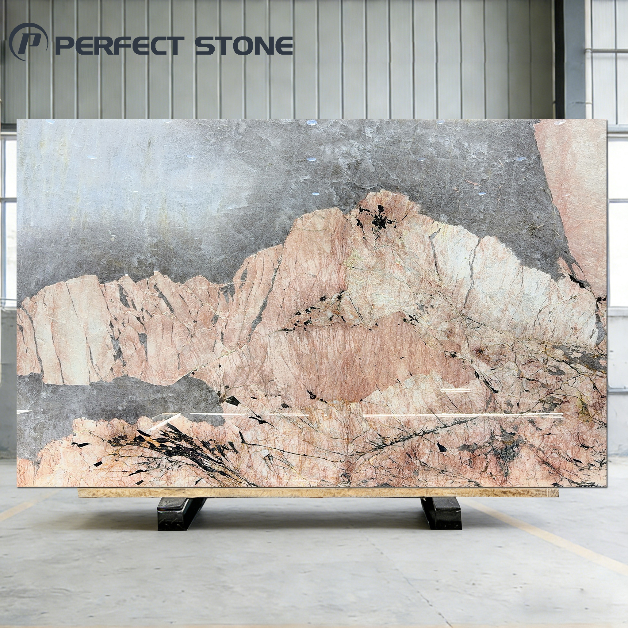 Perfectstone prémium luxus rózsaszín áttetsző Patagonia kvarzcit lapok – felsőkategóriás villaprojektekhez