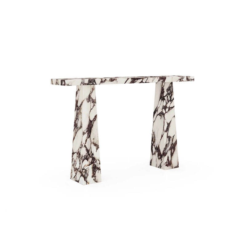 Natural Calacatta Viola Marble Console Table