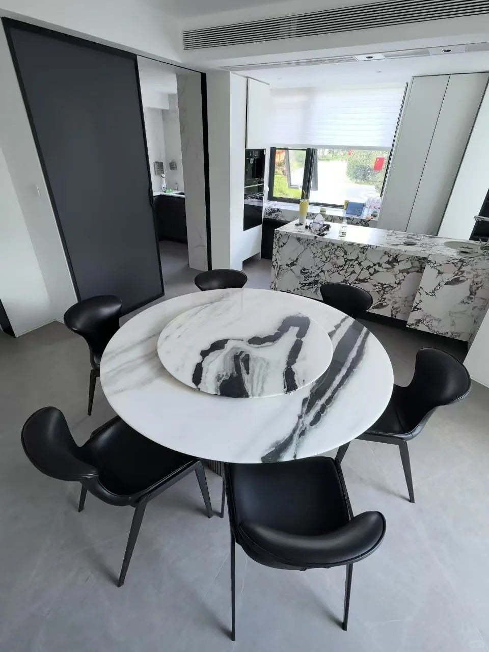 Panda White Stone big slab for luxury wall floor and staircase application