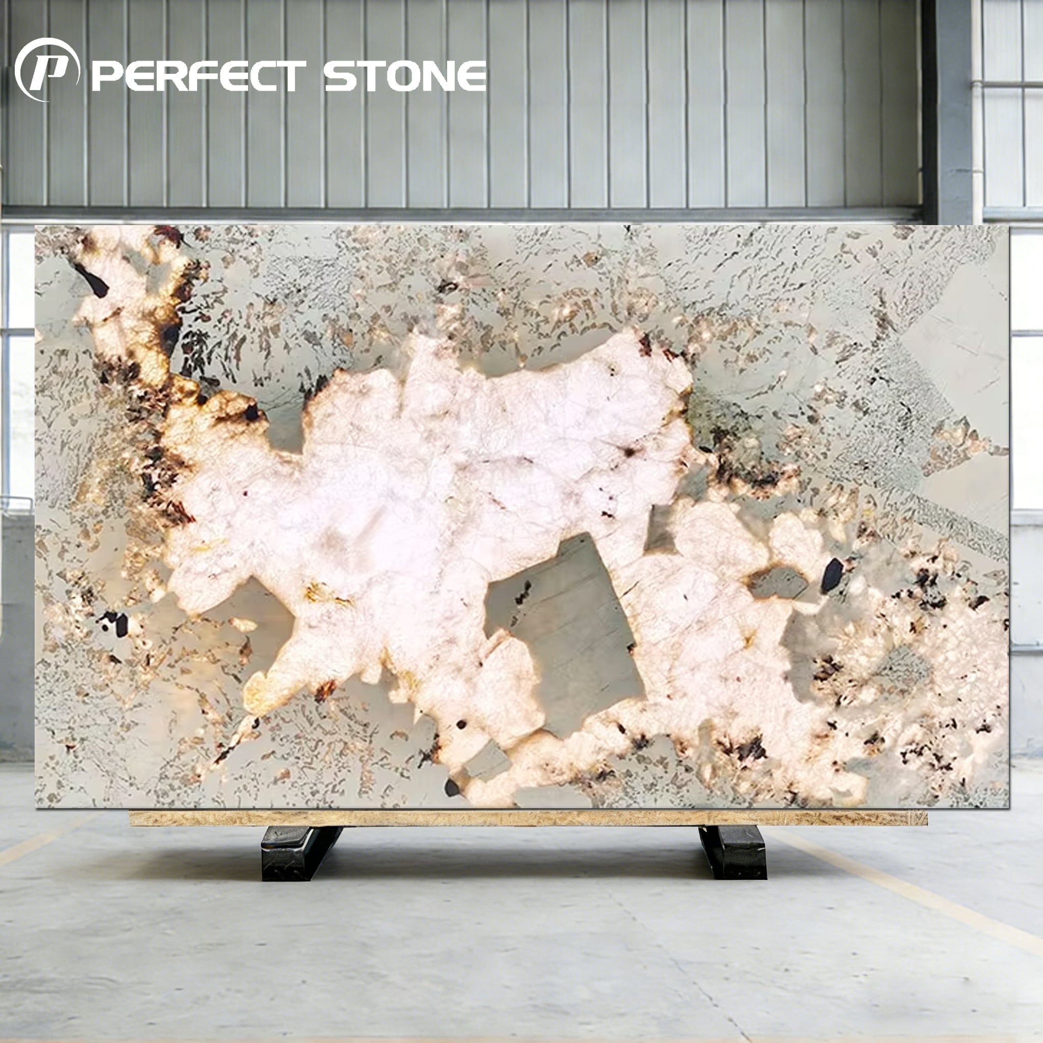 Backlit Patagonia Granite Accent Wall Stone for Villa Decoration