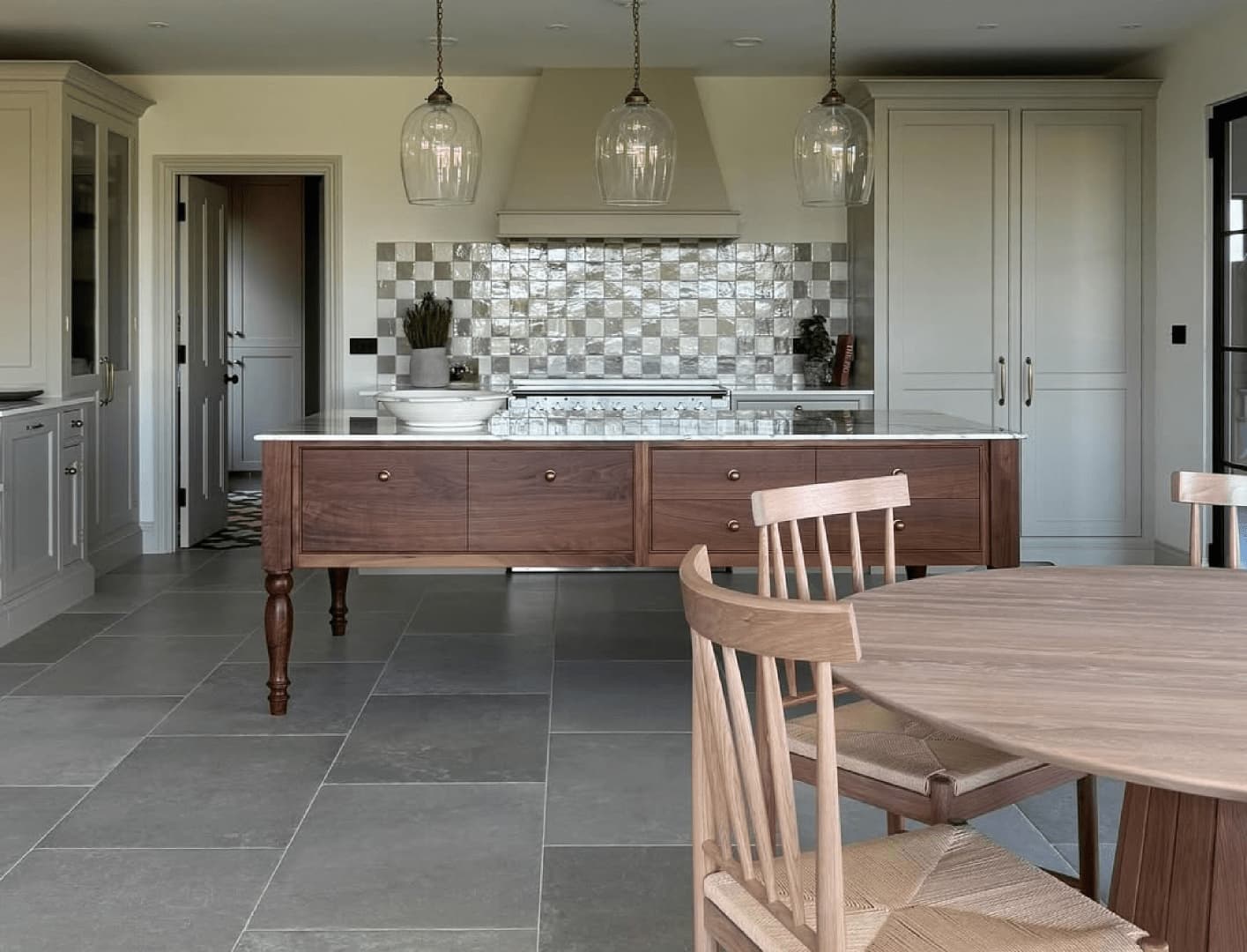 Apple Grey Limestone wall cladding and architectural stone application