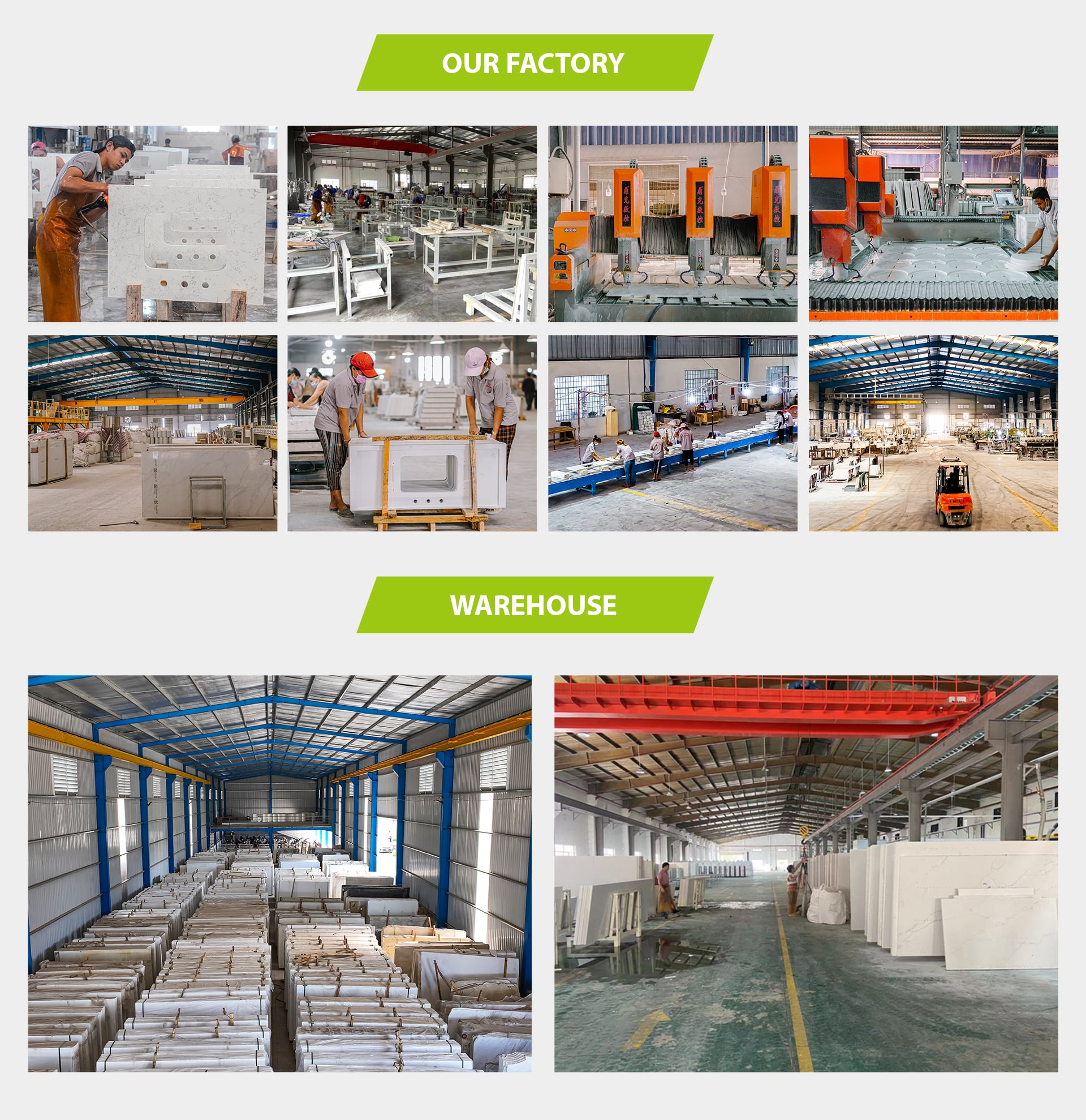 Perfect Stone quartz slab production and company capability overview