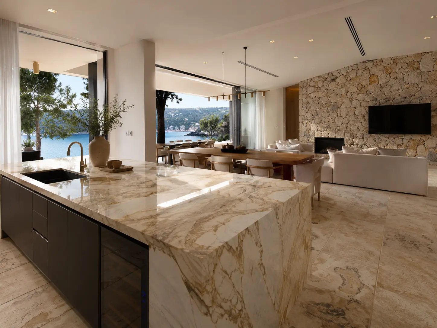 Coastal Sydney Luxury Home Natural Stone Interior.webp