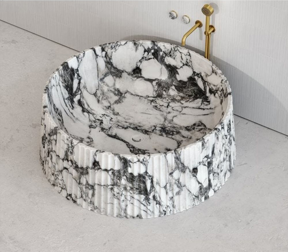 Arabescato antico marble material for luxury marble bathtub