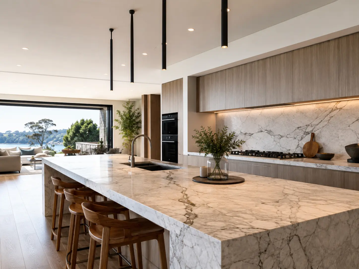 Australian Luxury Home Natural Stone Kitchen.webp