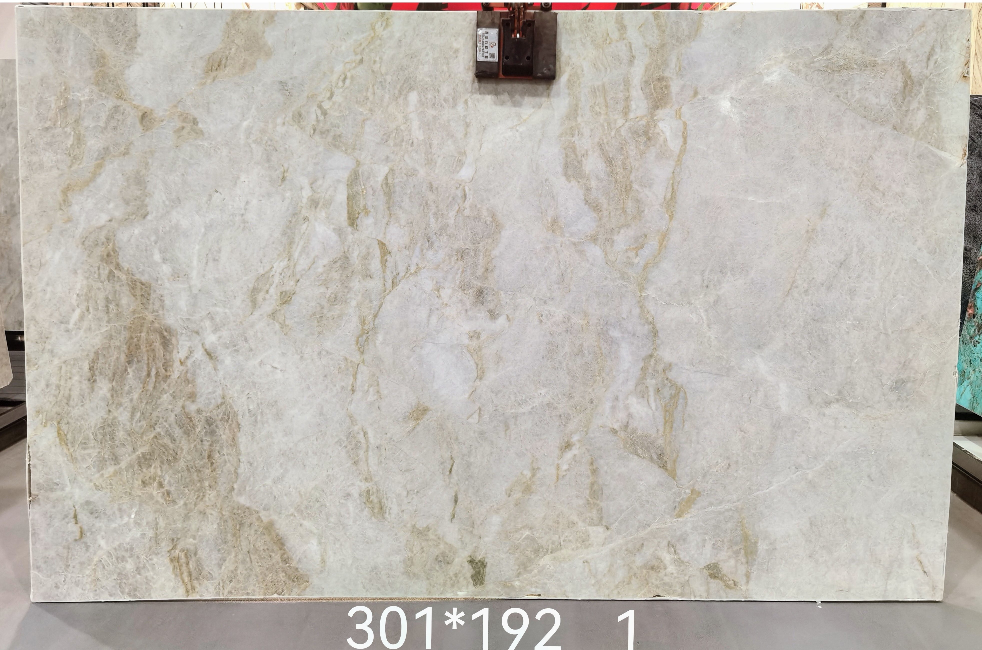 Brazil Taj Mahal Quartzite slab with polished natural stone surface
