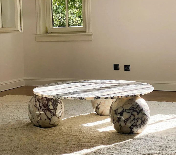 Natural marble coffee table for luxury villa project and lounge area