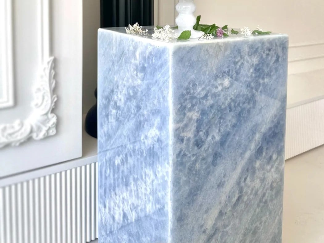 Blue marble and onyx stone surface for high end interiors