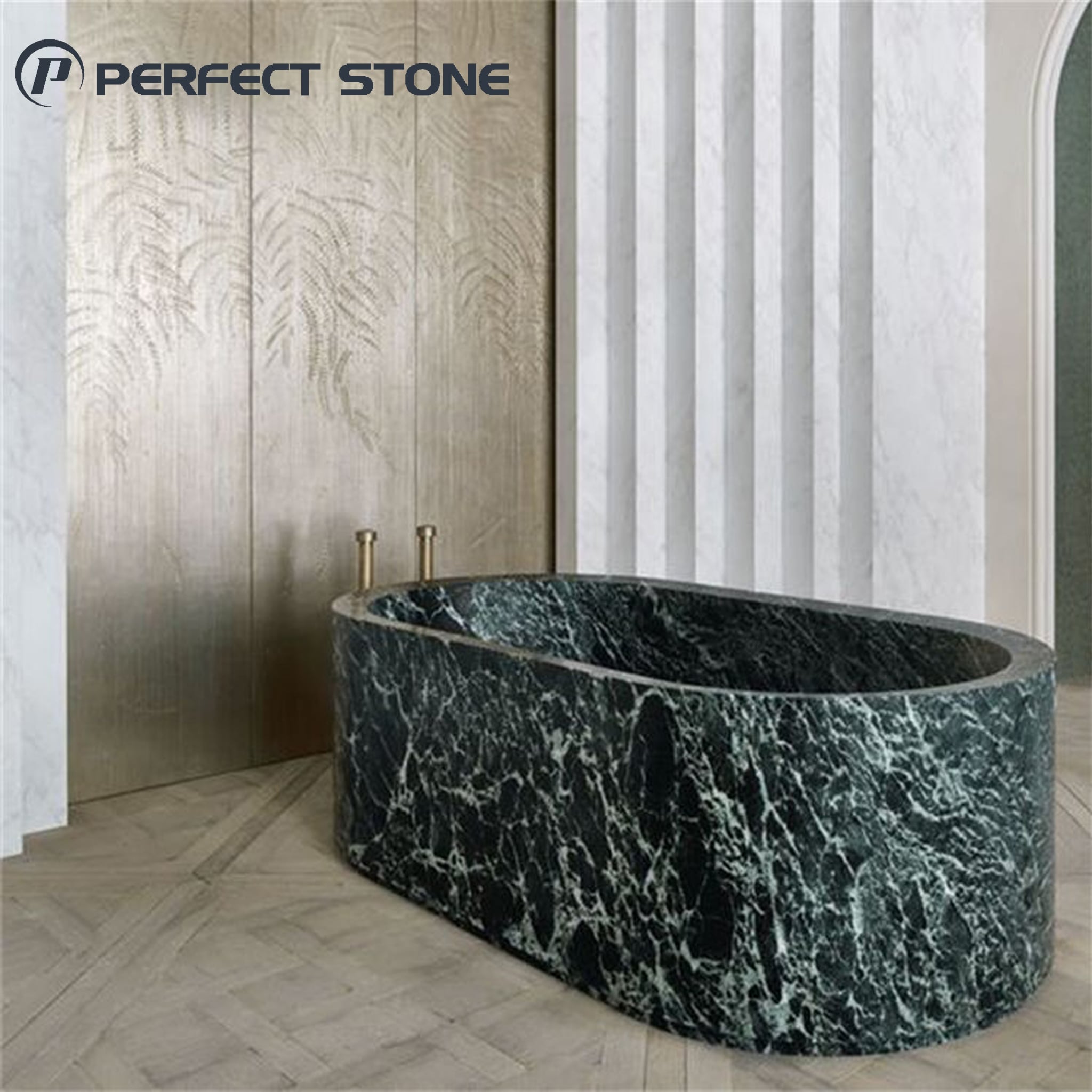 PerfectStone 100 % natūralus, pagal užsakymą pagamintas marmuro vonios kambarys prabangiosios vilos ar viešbučio projektui