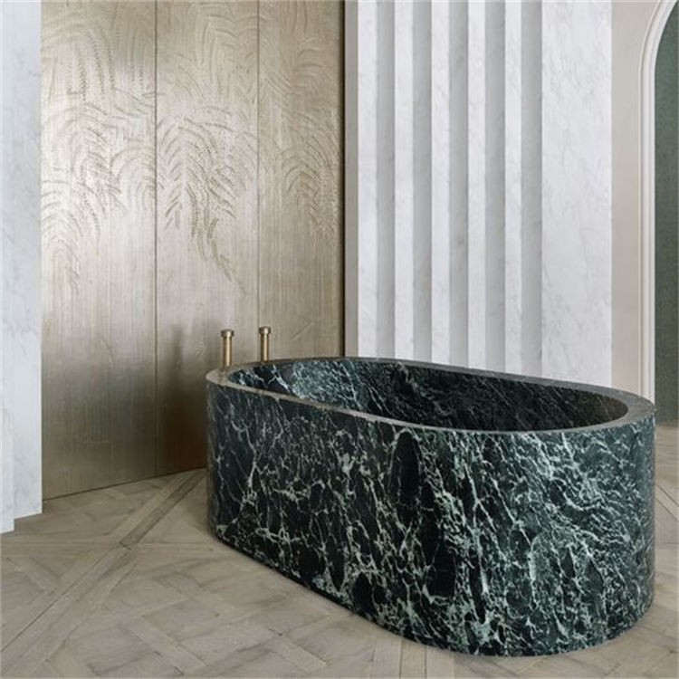 Natural marble bathtub for luxury villa bathroom project