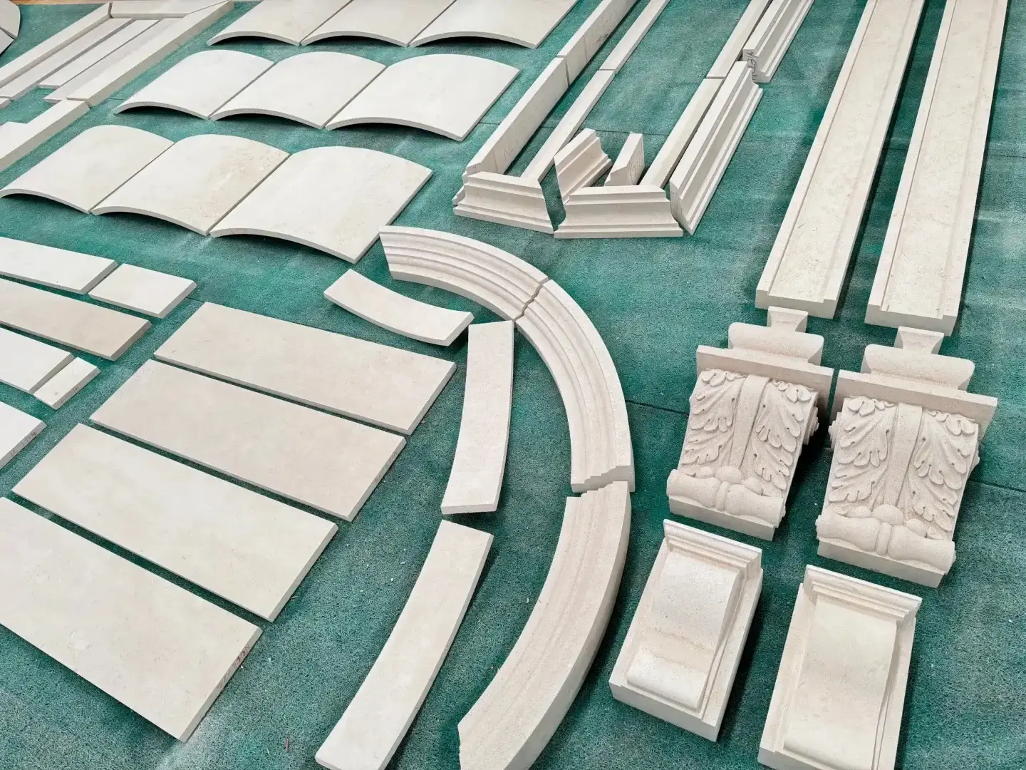 Wholesale natural limestone panels prepared for facade cladding projects