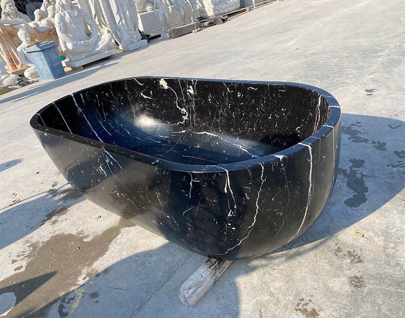 Natural stone bathtub for premium bathroom and spa resort project