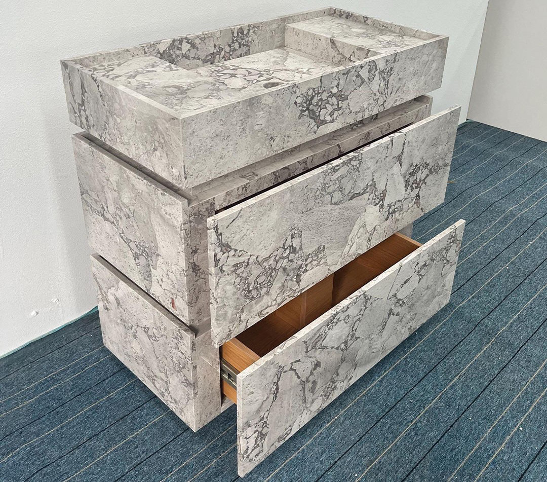 Wholesale marble vanity cabinet for hotel bathroom project