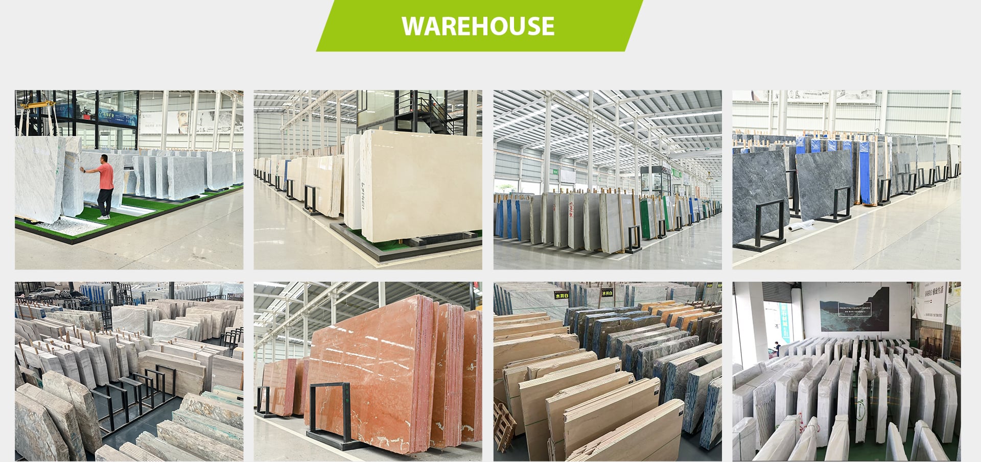 Stone fabrication factory for custom marble and countertop projects