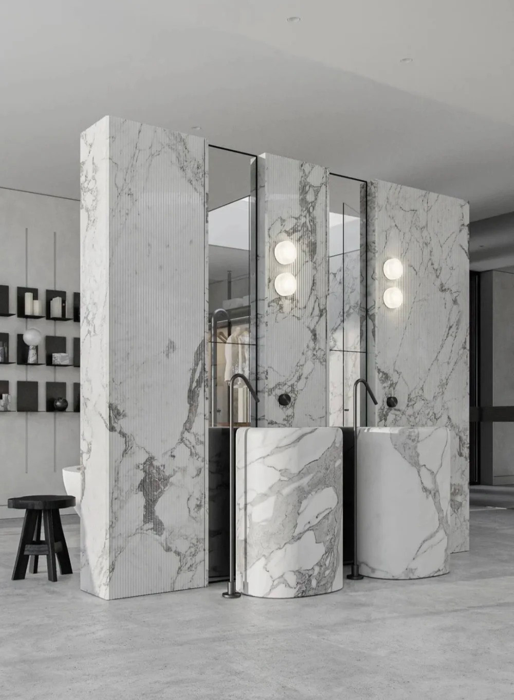 Calacatta White Marble for bathroom wall vanity and custom stone project
