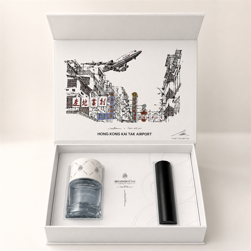 Custom Magnetic Perfume Box with Textured Paper-Wrapped EVA Insert