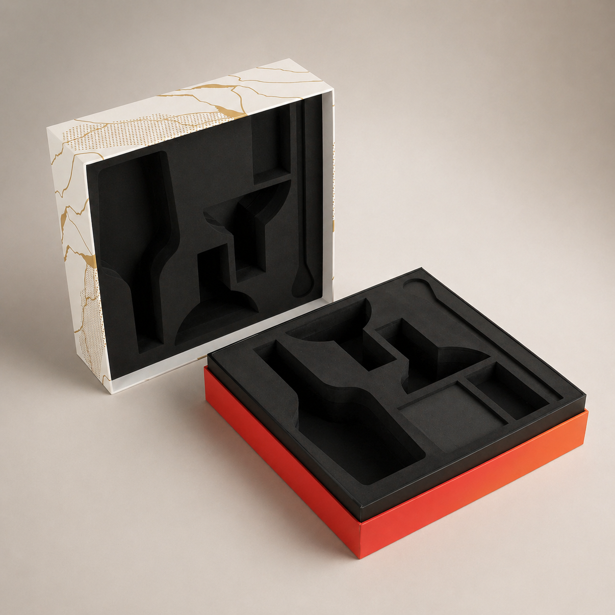 Premium Lid and Base Gift Box for Wine Cocktail Kit with Deep EVA Insert