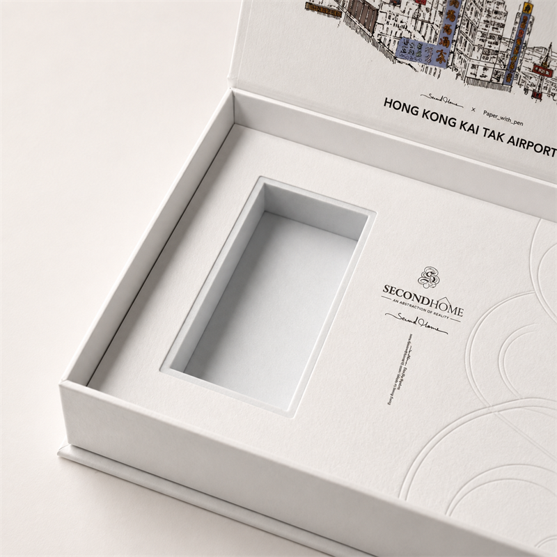 Custom Magnetic Perfume Box with Textured Paper-Wrapped EVA Insert