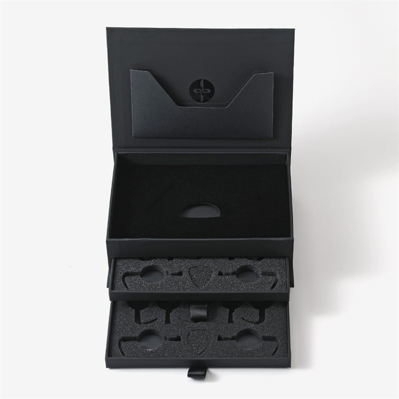 Custom Double Drawer Rigid Gift Box with EVA Inserts