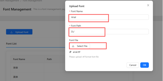 how to add the fonts on the esl system-2