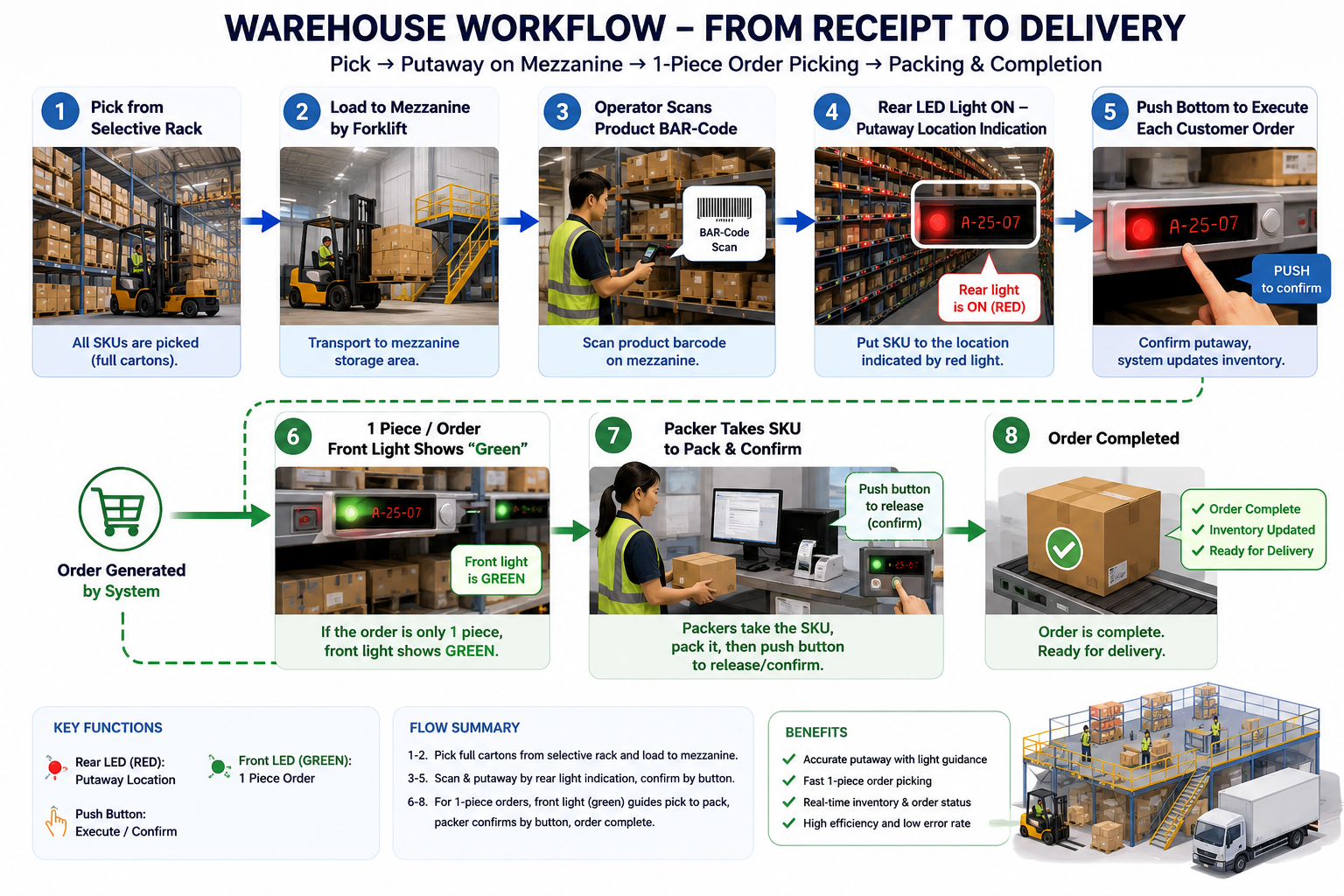 How Pick to Light Labels Improve Every Step of the Warehouse Workflow