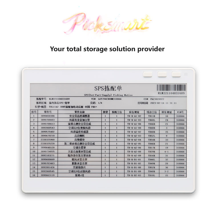 ptl wireless Electronic shelf label with screen pick to/by light ESL Electronic Rack Tag for warehouse WMS picking tags