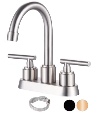 bathroom 4 inch center sink faucet simple 3 hole basin faucet
