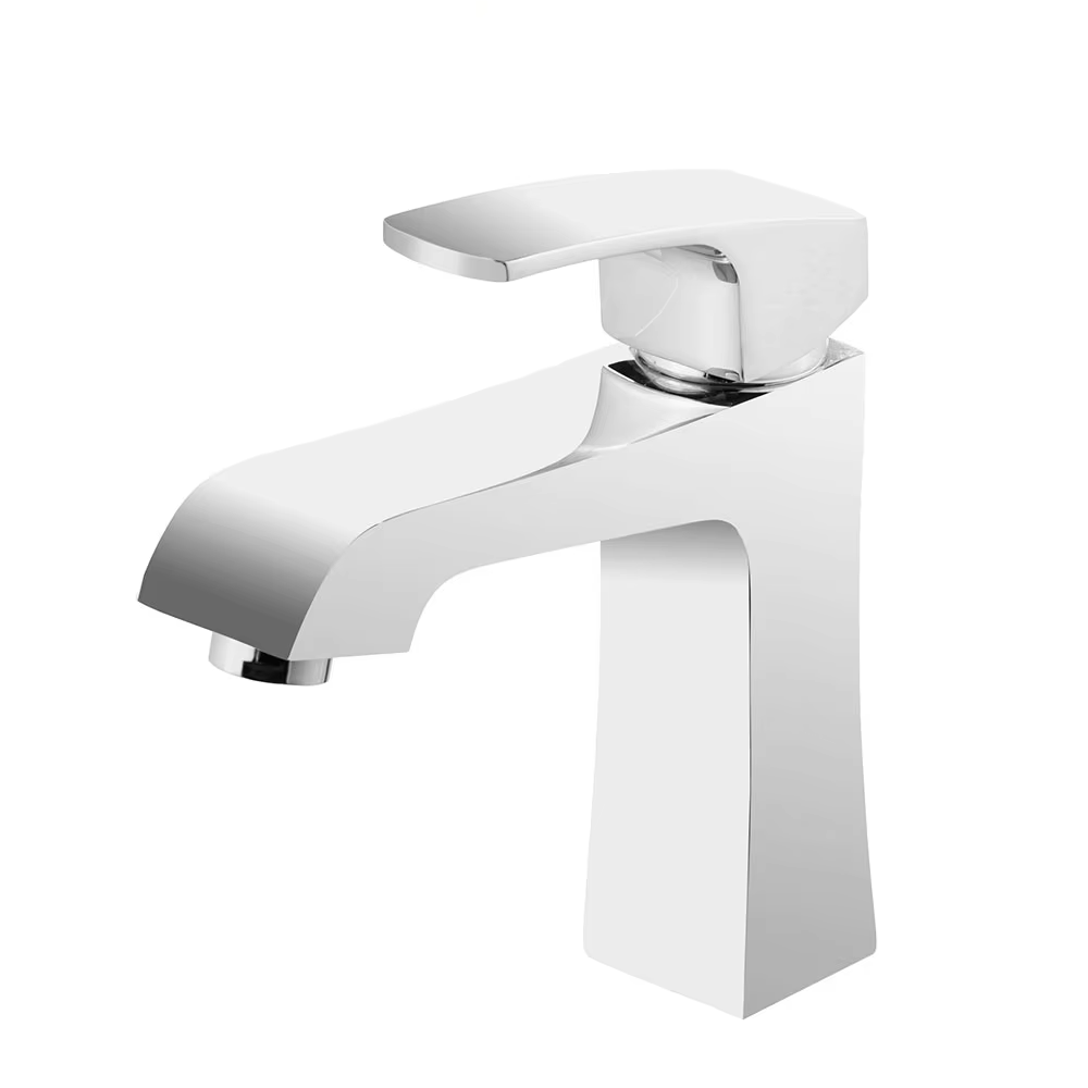 Robinet de Lavabo cu O Singură Manetă Montat pe Dek Robinete din Bronz pentru Casă Robinet de Baie