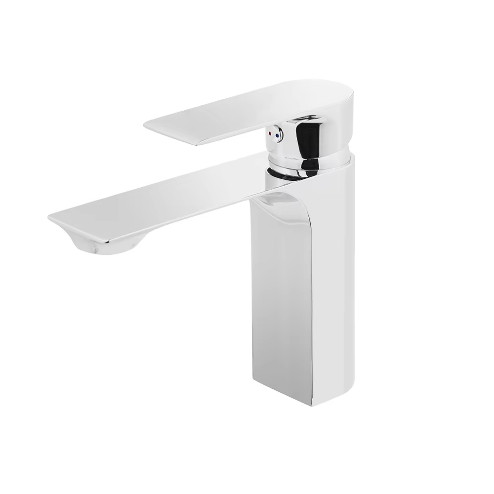 Popular High Quality Basin Faucet Mixer  Hot And Cold Square High Body Basin Tap