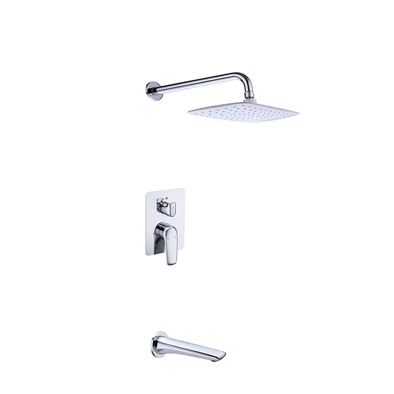 Wall mounted hot and cold bathtub mixer water saving faucet mixer showers bathroom set